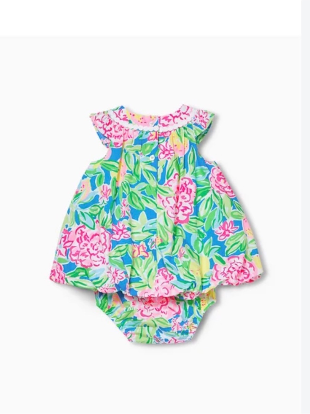 Lilly Pulitzer Floral Ruffle Diaper Cover Set - Blue, Pink, Green